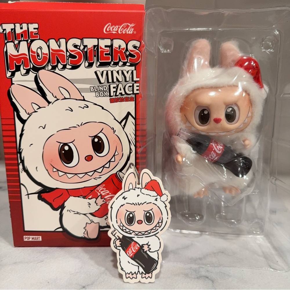POP MART THE MONSTERS COCA COLA VINYL FACE PENDANT BLIND BOX (SURPRISE SHAKE)